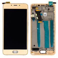 Дисплей для Meizu U10 з тачскріном в рамці (Gold)