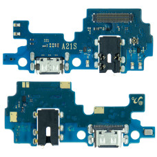 Нижняя плата для Samsung A217 Galaxy A21s (2020) с разъемом зарядки и микрофоном (Original PRC)