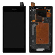 Дисплей для Sony D2302 Xperia M2 Dual с тачскрином в рамке (Black) (Original PRC)