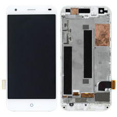Дисплей для ZTE Blade S6 з тачскріном в рамці (White)