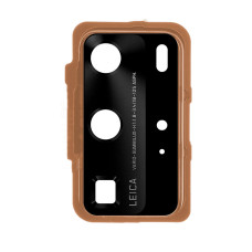 Стекло камеры для Huawei P40 Pro в рамке (Gold)