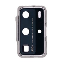 Скло камери для Huawei P40 Pro в рамці (Silver)