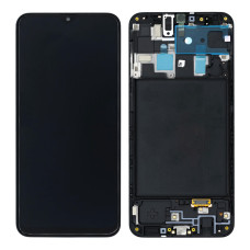Дисплей для Samsung A205 Galaxy A20 (2019) з тачскріном в рамці (Black) (Original)