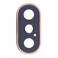 Скло камери для iPhone Xs Max в рамці (Gold)