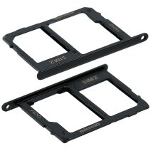Тримач SIM-карти та карти пам’яті для Samsung A605 Galaxy A6 Plus (2018) (версія на 2×SIM) (Black)