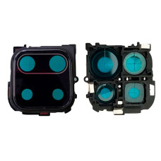 Стекло камеры для Xiaomi Redmi Note 9 Pro в рамке (Black)