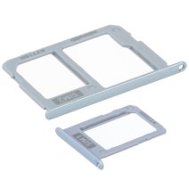 Держатель SIM-карты и карты памяти для Samsung J330 Galaxy J3 (2017) (версия на 2×SIM) (Silver-blue)