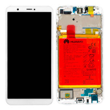 Дисплей для Huawei P Smart 2017 с тачскрином в рамке (White) (Original)
