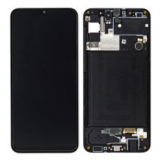 Дисплей для Samsung A307 Galaxy A30s (2019) з тачскріном в рамці (Black) (Original)