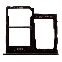 Держатель SIM-карты и карты памяти для Samsung A013 Galaxy A01 Core (2020) (версия на 2×SIM) (Black)