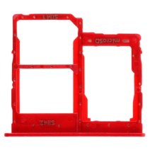 Держатель SIM-карты и карты памяти для Samsung A013 Galaxy A01 Core (2020) (версия на 2×SIM) (Red)