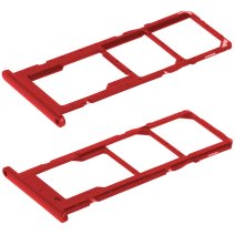 Держатель SIM-карты и карты памяти для Samsung A025 Galaxy A02s (2021) (версия на 2×SIM) (Red)