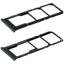 Держатель SIM-карты и карты памяти для Samsung A125 Galaxy A12 (2020) (версия на 2×SIM) (Black)