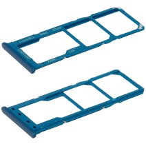 Держатель SIM-карты и карты памяти для Samsung A125 Galaxy A12 (2020) (версия на 2×SIM) (Blue)