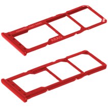 Держатель SIM-карты и карты памяти для Samsung A217 Galaxy A21s (2020) (версия на 2×SIM) (Red)
