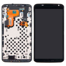 Дисплей для Motorola XT1100 Nexus 6 з тачскріном в рамці (Black)