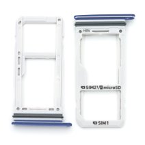 Держатель SIM-карты и карты памяти для Samsung G950 Galaxy S8 (версия на 2×SIM) (Blue)