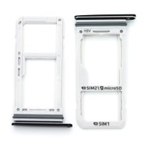 Тримач SIM-карти та карти пам’яті для Samsung G955 Galaxy S8 Plus (2×SIM або 1×SIM + карта пам’яті) (Black)