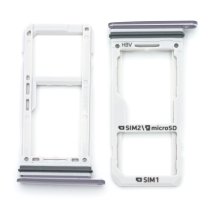 Тримач SIM-карти та карти пам’яті для Samsung G955 Galaxy S8 Plus (2×SIM або 1×SIM + карта пам’яті) (Orchid gray)