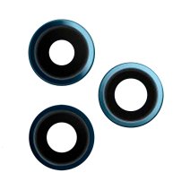Скло камери для Apple iPhone 12 Pro Max в рамці (Blue) (Original)