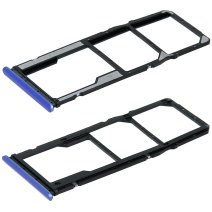 Держатель SIM-карты для Xiaomi Redmi 9 Power (версия на 2×SIM) (Blue)