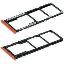 Держатель SIM-карты для Xiaomi Redmi 9 Power (версия на 2×SIM) (Orange)