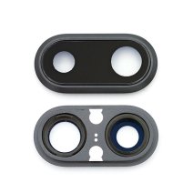 Скло камери для Apple iPhone 8 Plus в рамці (Black)