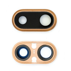 Скло камери для Apple iPhone 8 Plus в рамці (Gold)