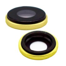 Стекло камеры для Apple iPhone Xr в рамке (Yellow) (Original)