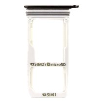 Тримач SIM-карти та карти пам’яті для Samsung A320 Galaxy A3 (2017) (версія на 2×SIM) (Black)