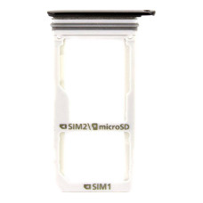 Держатель SIM-карты для Samsung A320 Galaxy A3 (2017) (Black) Dual Sim