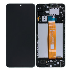 Дисплей для Samsung M125 Galaxy M12 (2021) з тачскріном в рамці (Black) (Original)