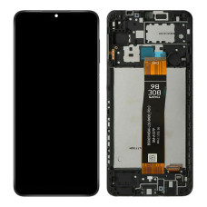 Дисплей для Samsung A127 Galaxy A12 (2021) з тачскріном в рамці (Black) (Original)