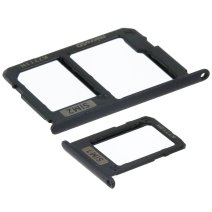 Держатель SIM-карты и карты памяти для Samsung J330 Galaxy J3 (2017) (версия на 2×SIM) (Black)