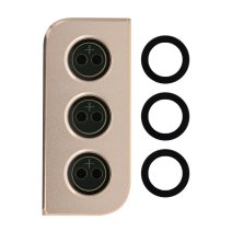 Скло камери для Samsung G991 Galaxy S21 в рамці (Gold) (Original)