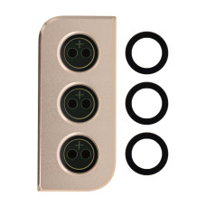 Скло камери для Samsung G991 Galaxy S21 в рамці (Gold) (Original)