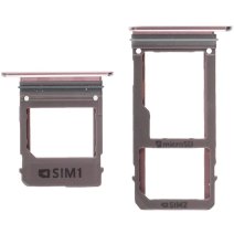 Тримач SIM-карти та карти пам’яті для Samsung A720 Galaxy A7 (2017) (версія на 2×SIM) (Pink)