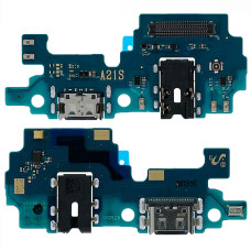 Нижняя плата для Samsung A217 Galaxy A21s (2020) с разъемом зарядки и микрофоном (Original)