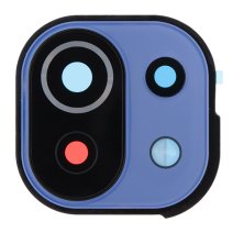 Стекло камеры для Xiaomi Mi 11 Lite (4G) в рамке (Blue) (Original)