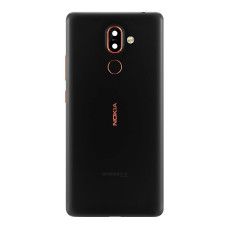 Задняя крышка для Nokia 7 Plus (Black) (Original) со сканером отпечатков пальцев