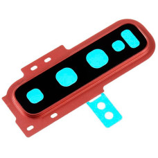 Скло камери для Samsung G973 Galaxy S10 в рамці (Red) (Original)