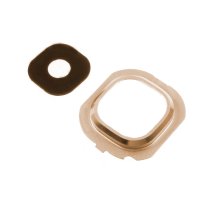 Скло камери для Samsung J710 Galaxy J7 (2016) в рамці (Gold) (Original)
