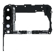 Скло камери для Huawei P40 Lite E в рамці (Black) (Original)
