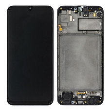 Дисплей для Samsung M307 Galaxy M30s (2019) з тачскріном в рамці (Black) (Original)