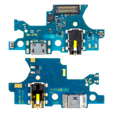 Нижняя плата для Samsung A750 Galaxy A7 (2018) с разъемом зарядки и микрофоном (Original PRC)