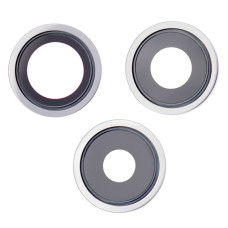 Стекло камеры для iPhone 13 Pro Max в рамке (Silver) (Original)