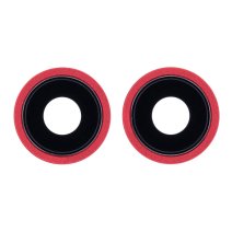 Скло камери для Apple iPhone 13 mini в рамці (Red) (Original)