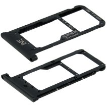 Держатель SIM-карты и карты памяти для Huawei P Smart Plus (версия на 2×SIM) (Black)