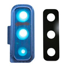 Стекло камеры для Samsung A750 Galaxy A7 (2018) в рамке (Blue)