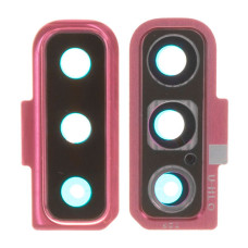 Стекло камеры для Samsung A750 Galaxy A7 (2018) в рамке (Pink)